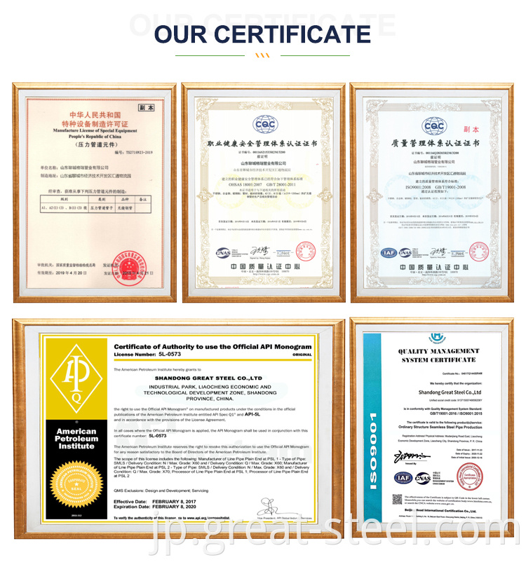 Company certificates